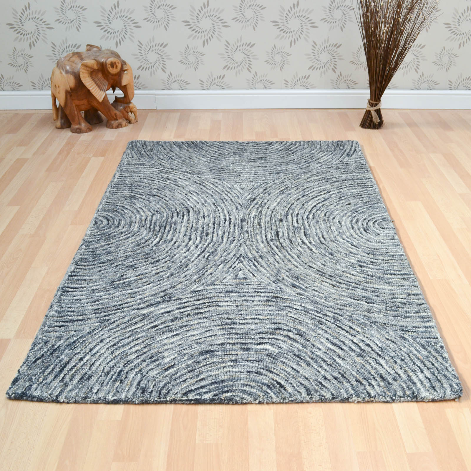 Coral rugs in oriental blue buy online from the rug seller uk