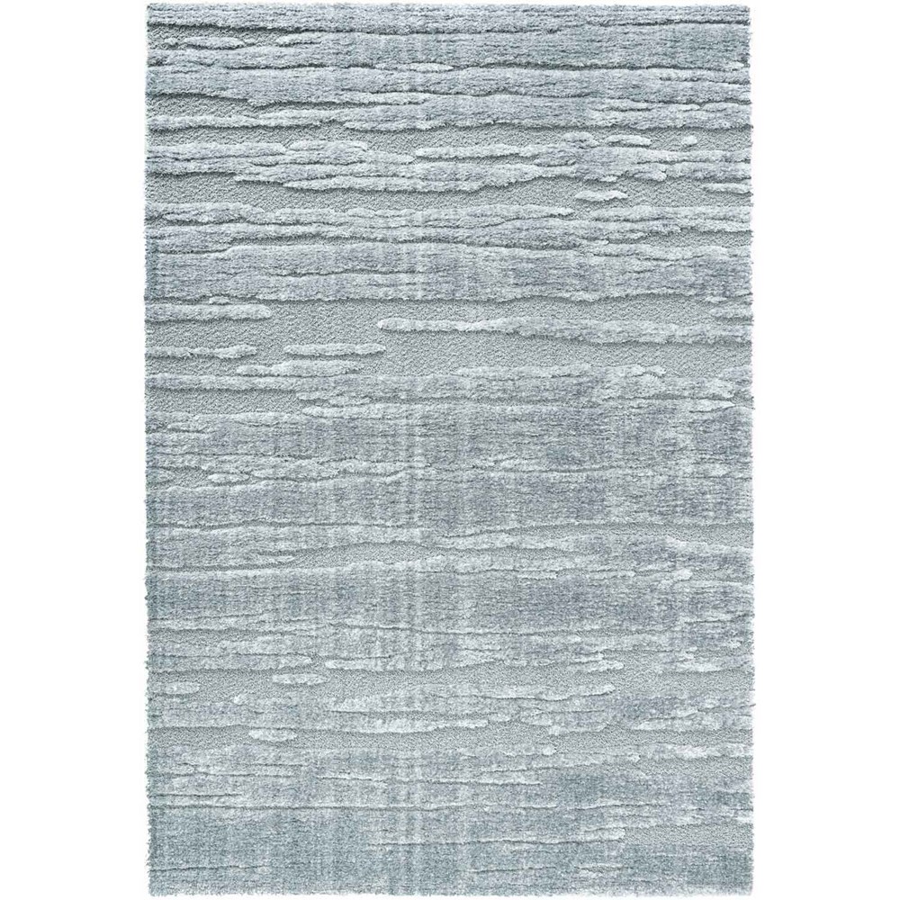 Cleo 13025 5171 Carved Shaggy Textured Rugs in Blue