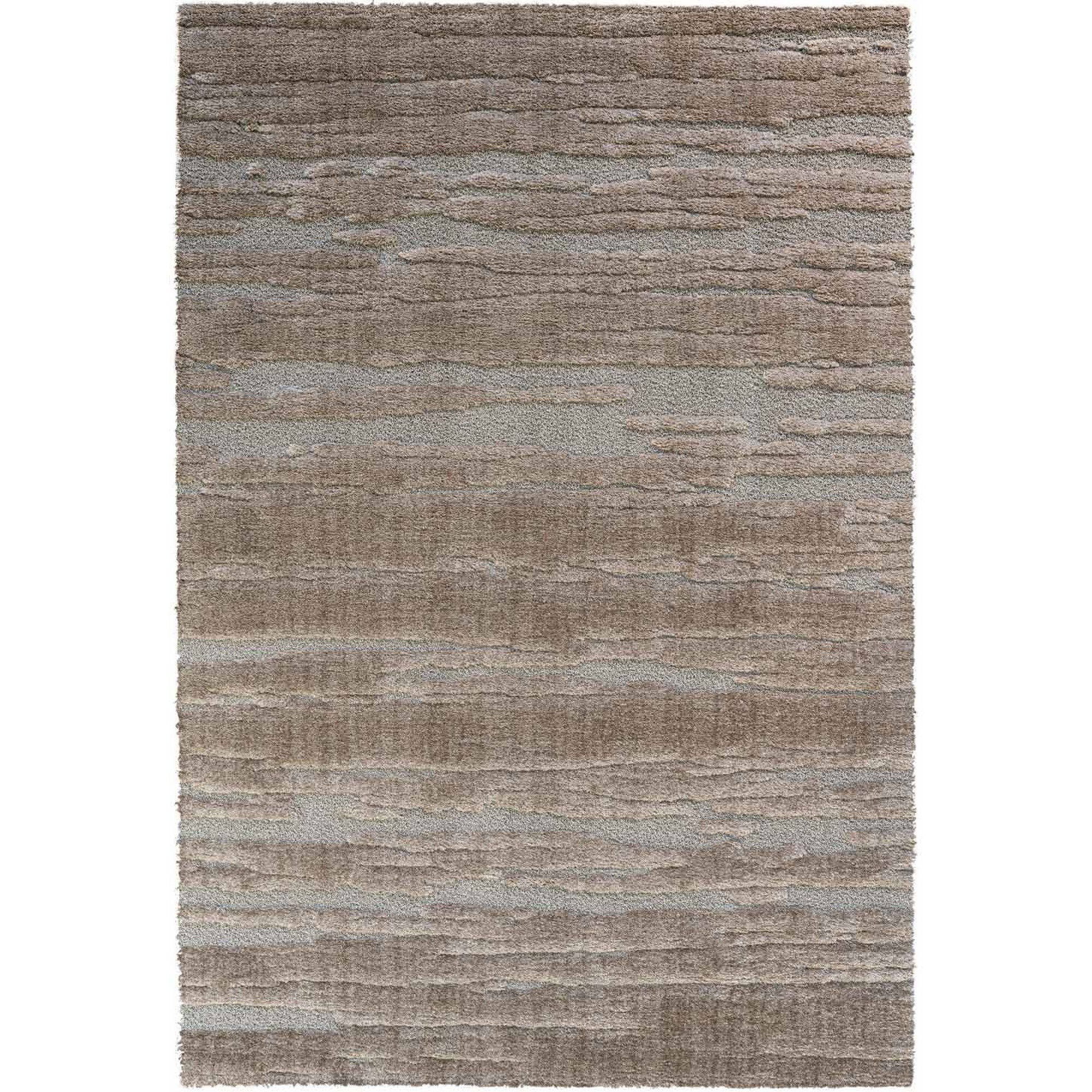 Cleo 13025 7222 Carved Shaggy Textured Rugs In Brown