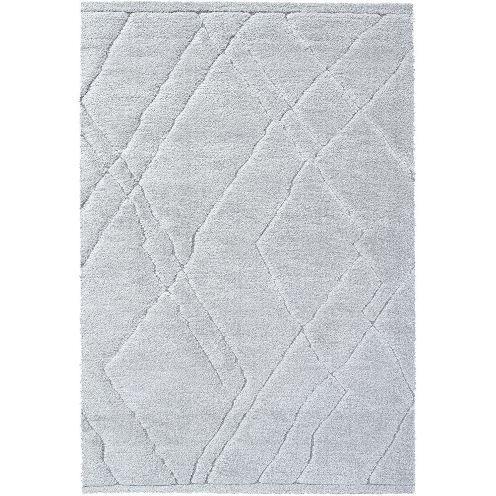 Dune 14005 5181 Carved Textured Shaggy Rug in Grey