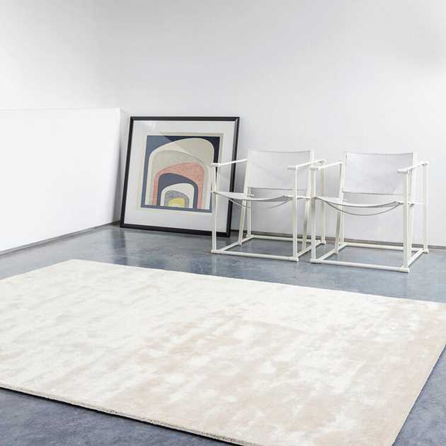 Uni Reflect Rugs 203 001 100 in Ivory by Ligne Pure - Free UK Delivery ...