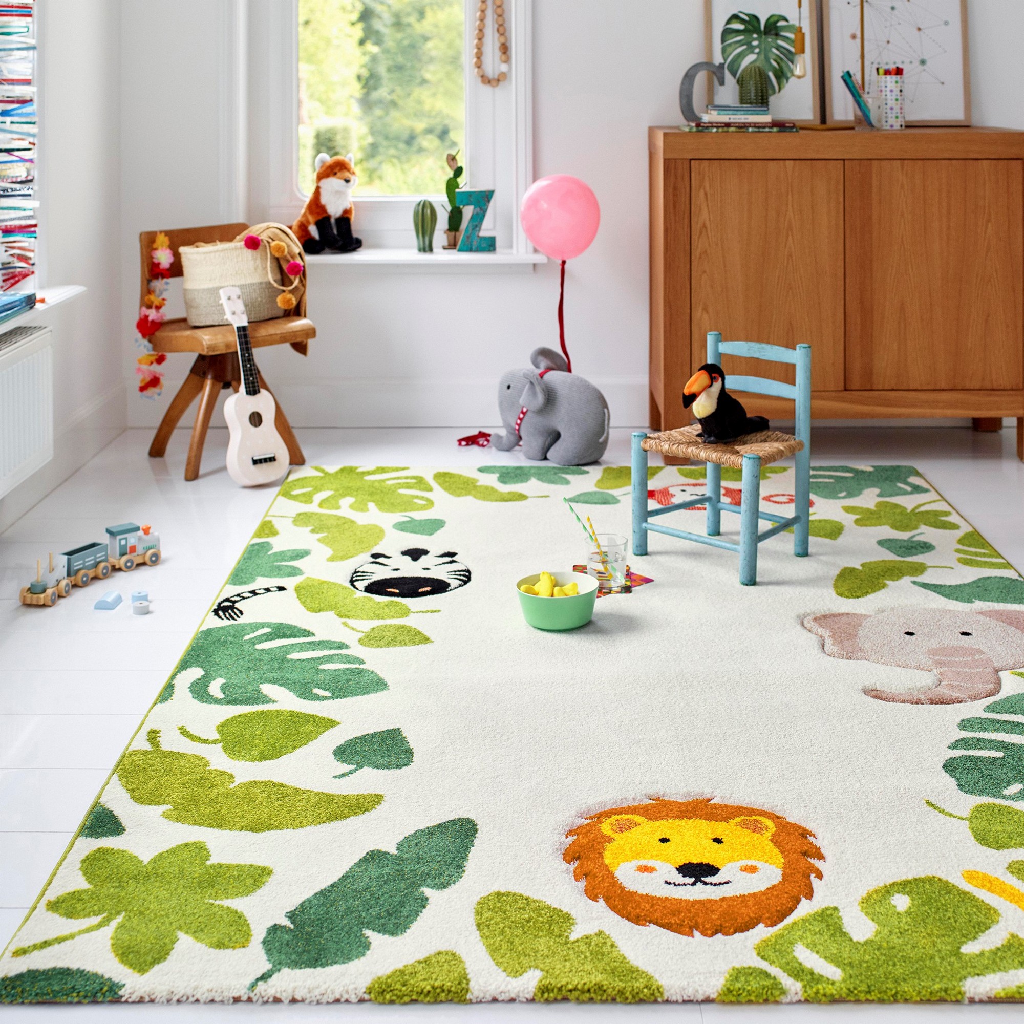 E Safari Kids Jungle Rugs 21369 060 By Esprit In Beige Green Buy Online   21369 0601 