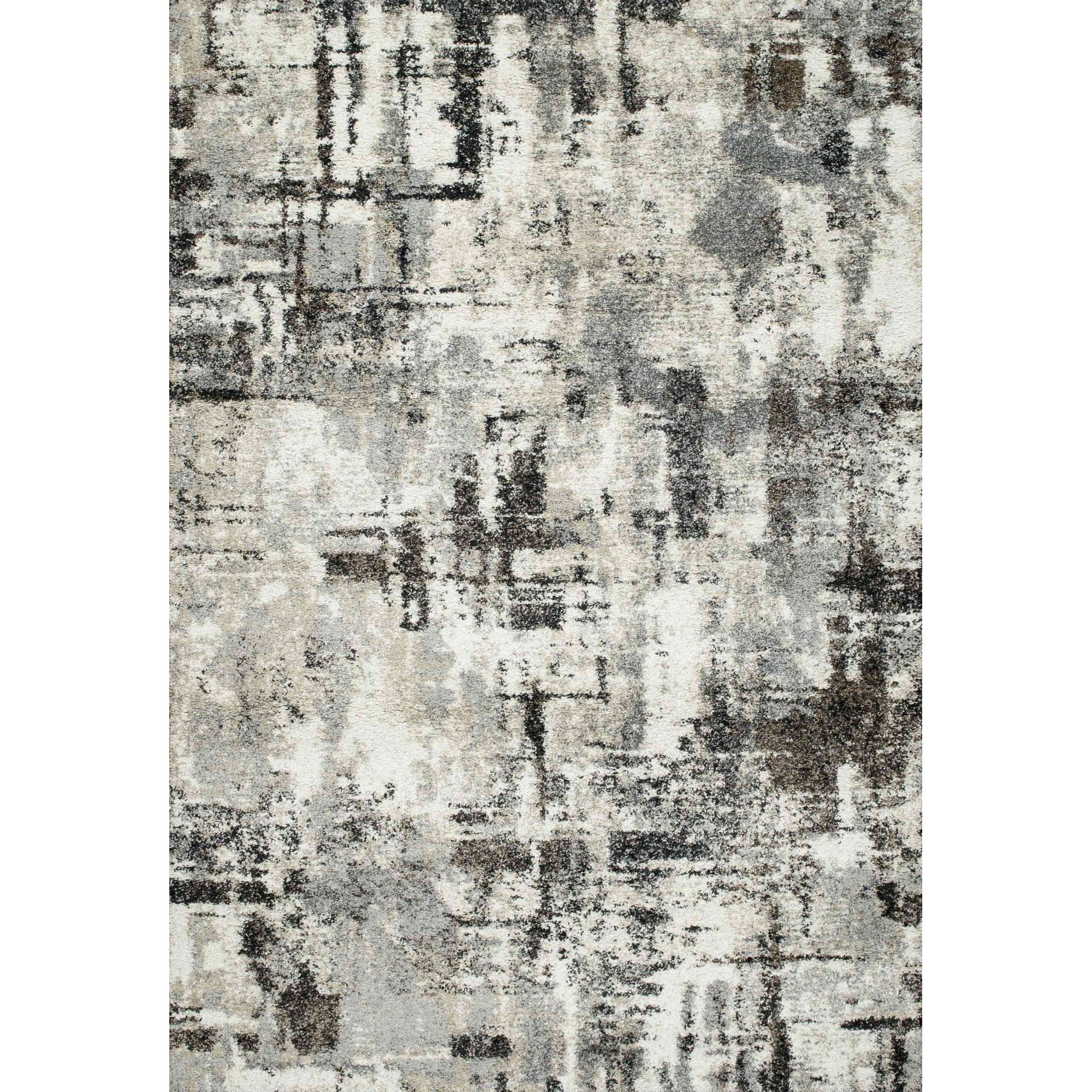 Mehari 23284 6258 Abstract Shaggy Rugs In Grey