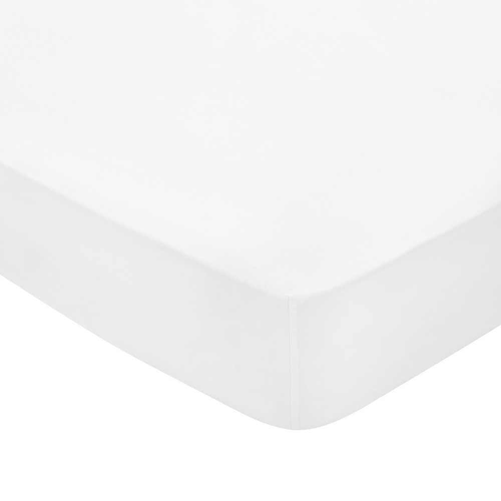 Plain Dye Fitted Sheet By Bedeck of Belfast in White buy online from ...