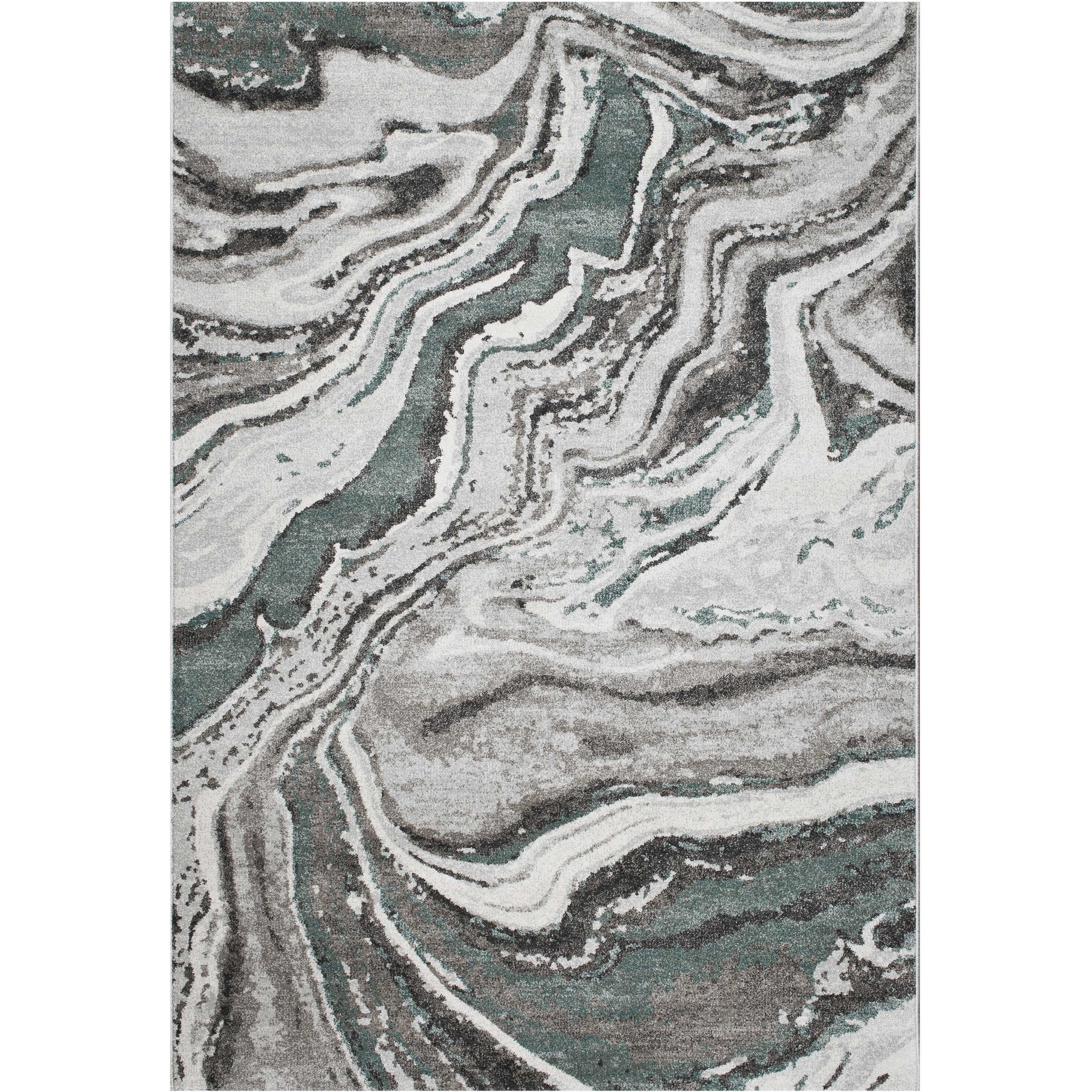 Liberty Modern Abstract Rugs 34040 6141 In Green