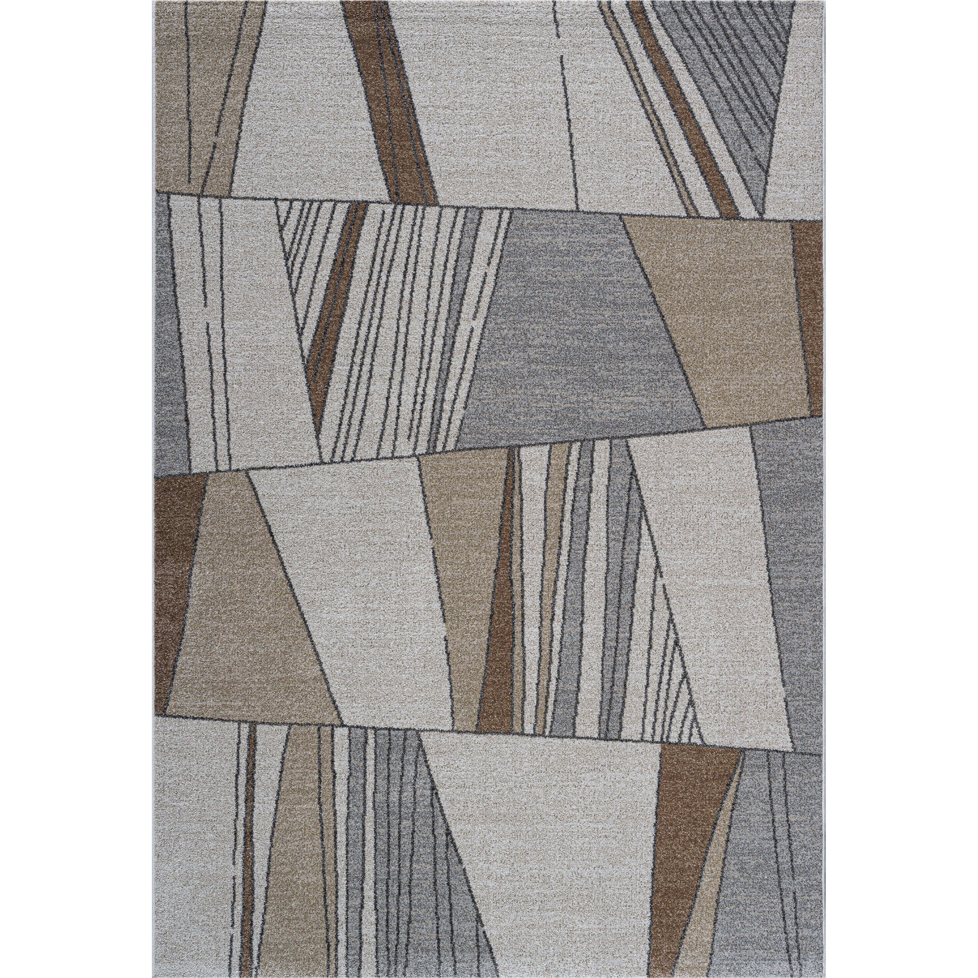 Liberty 34138 6464 Block Geometric Rug In Grey Multi