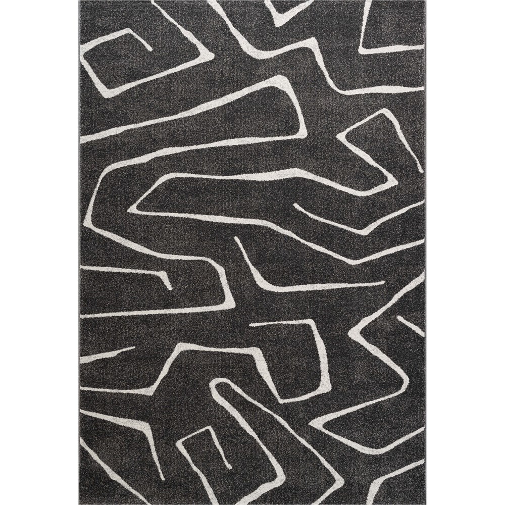 Liberty 34145 3161 Geometric Abstract Rug in charcoal Grey