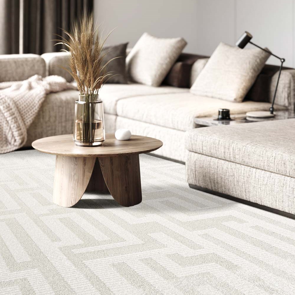 Geo Geometric Stripe Rugs 41074 6161 in Grey