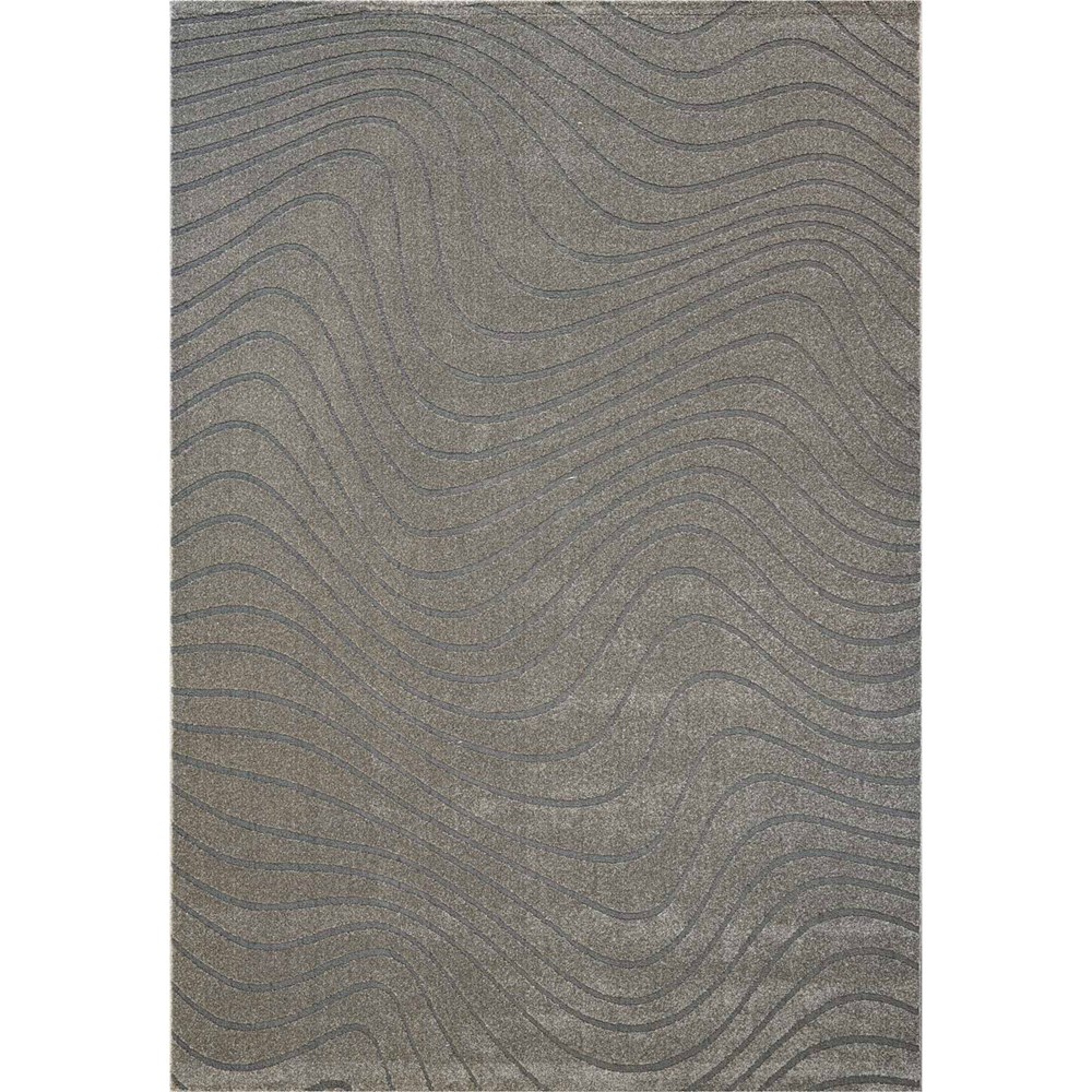 Geo Modern Abstract Rugs 41077 6161 in Charcoal Grey