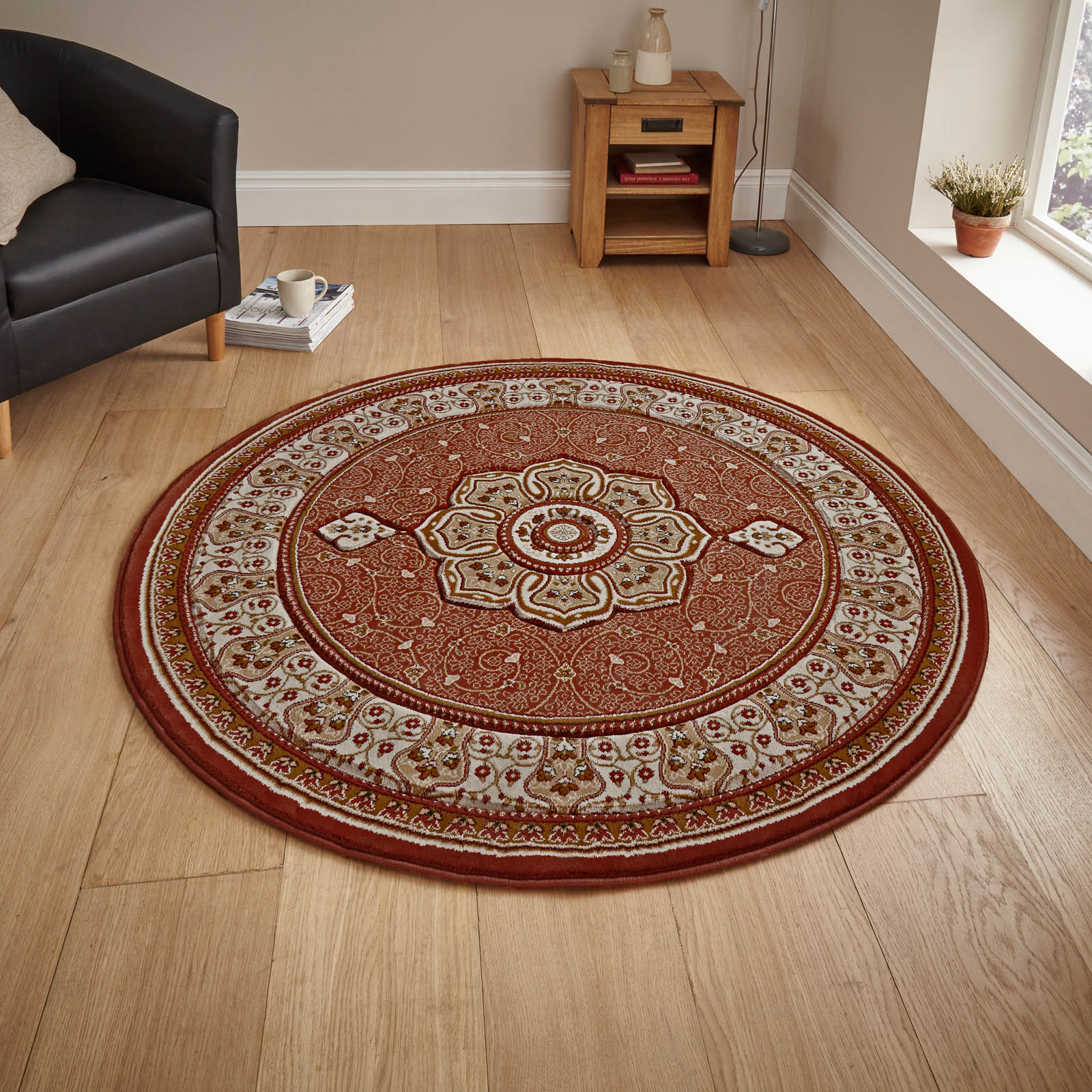 Heritage 4400 Circular Rugs in Green buy online from the rug seller uk