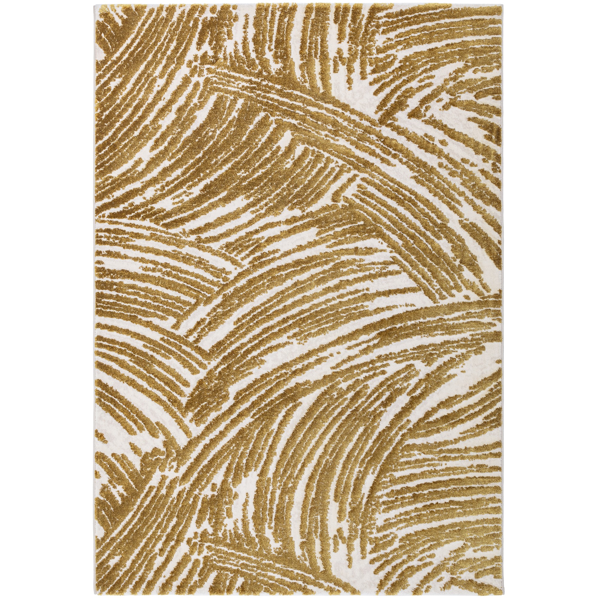 Moda Abstract Modern Rugs 47143 Gc700 In Gold Yellow