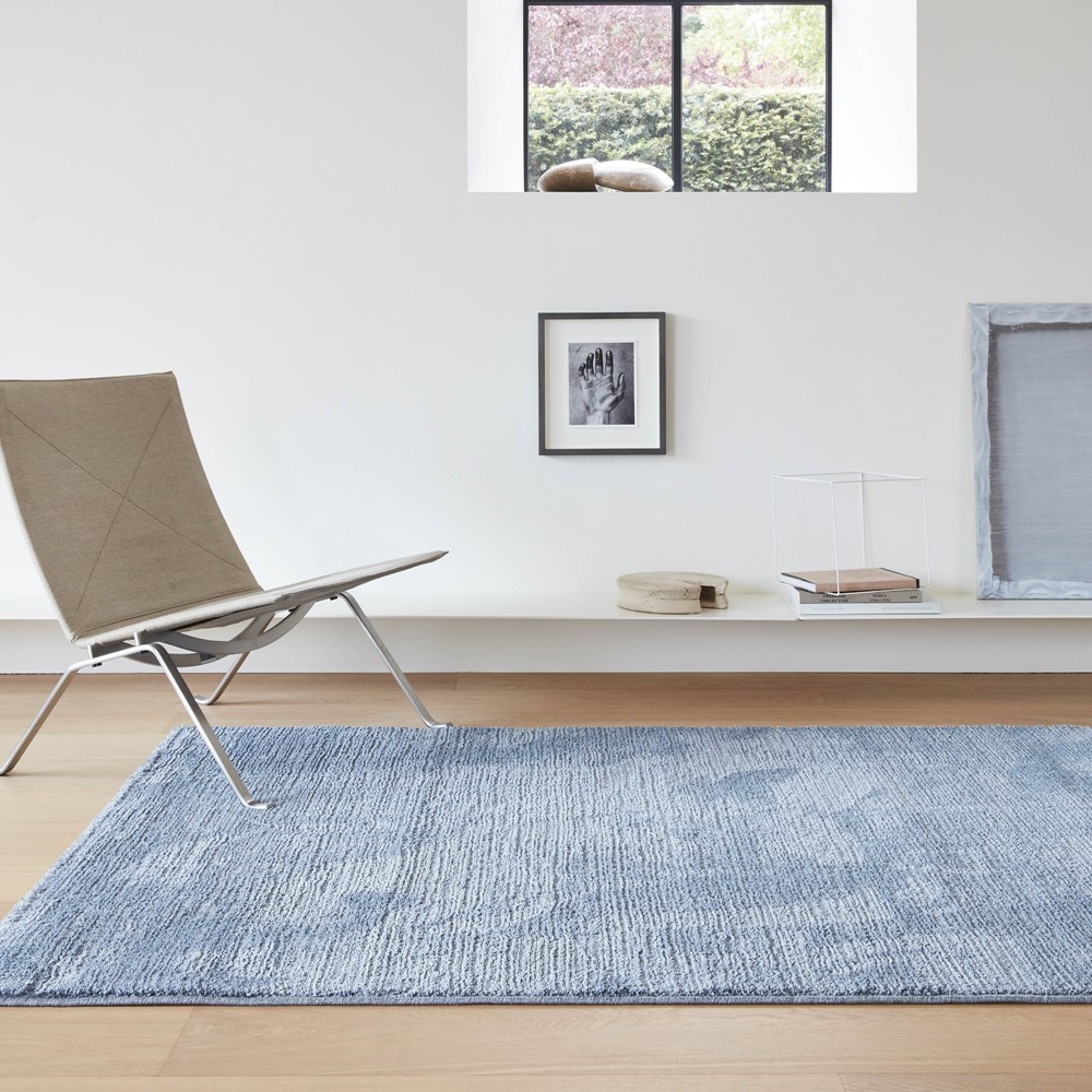 Skald Plain Modern Rugs 49001 8282 in Blue