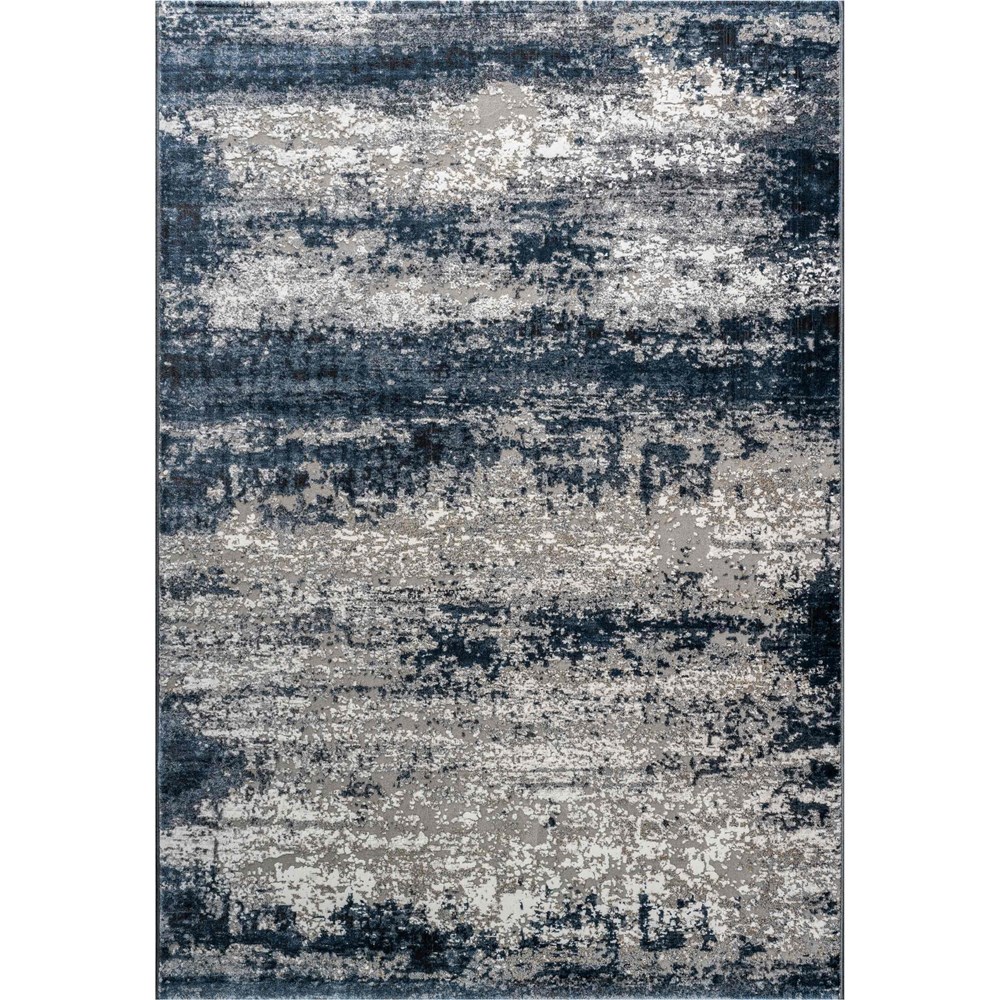 Canyon 52059 5747 Textured Abstract Rugs in Blue