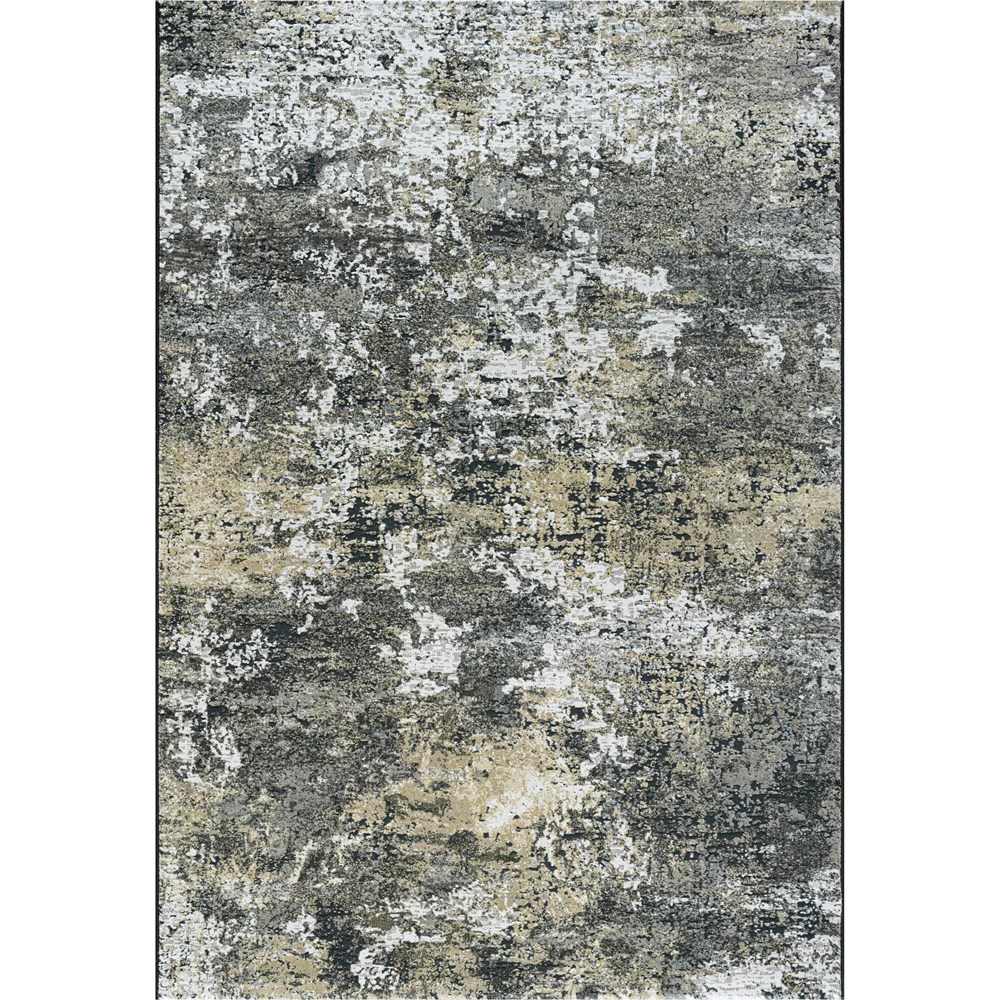 Canyon Abstract Modern Rug 52071 2535 in Charcoal Grey