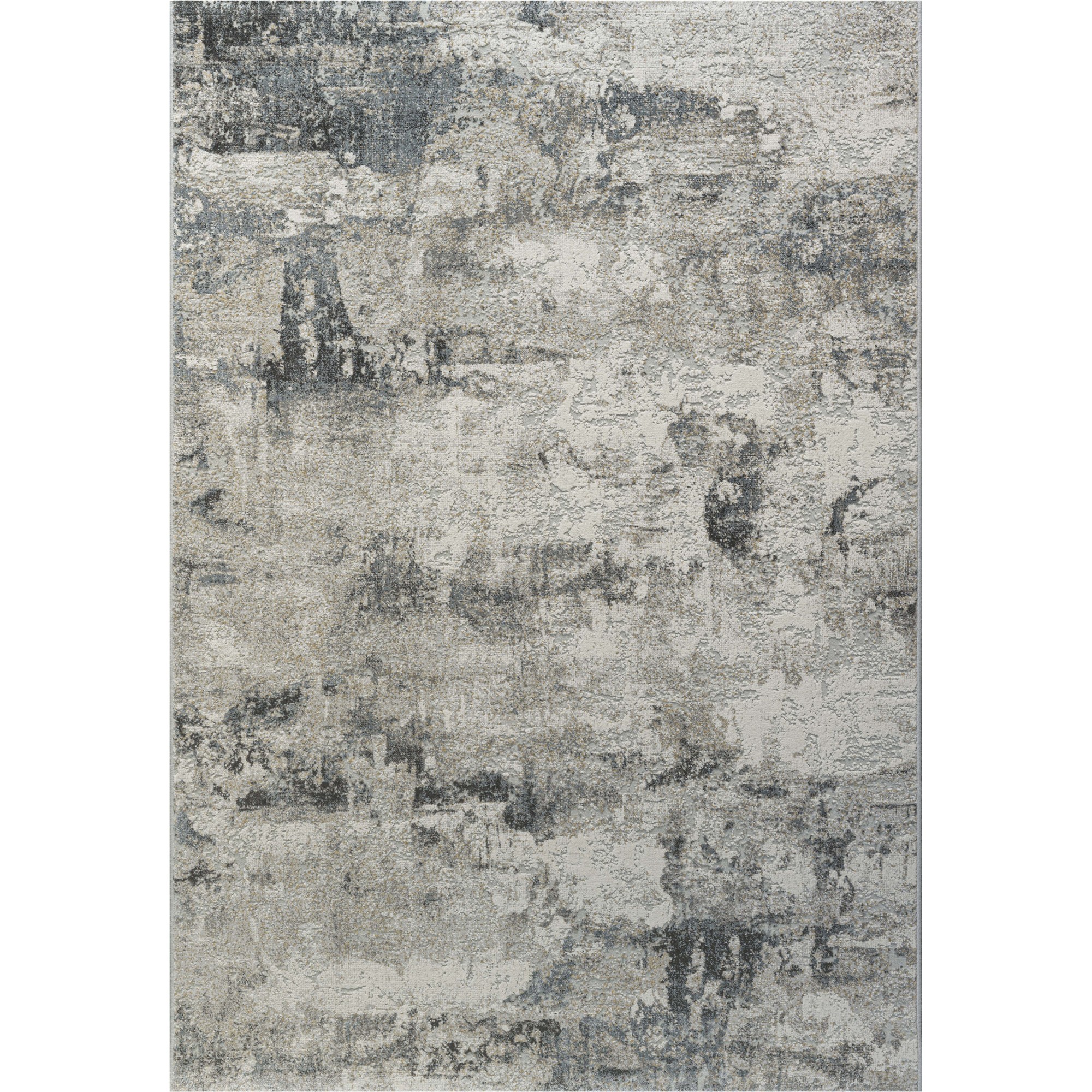 Canyon Abstract Modern Textured Rug 52078 6626 In Grey