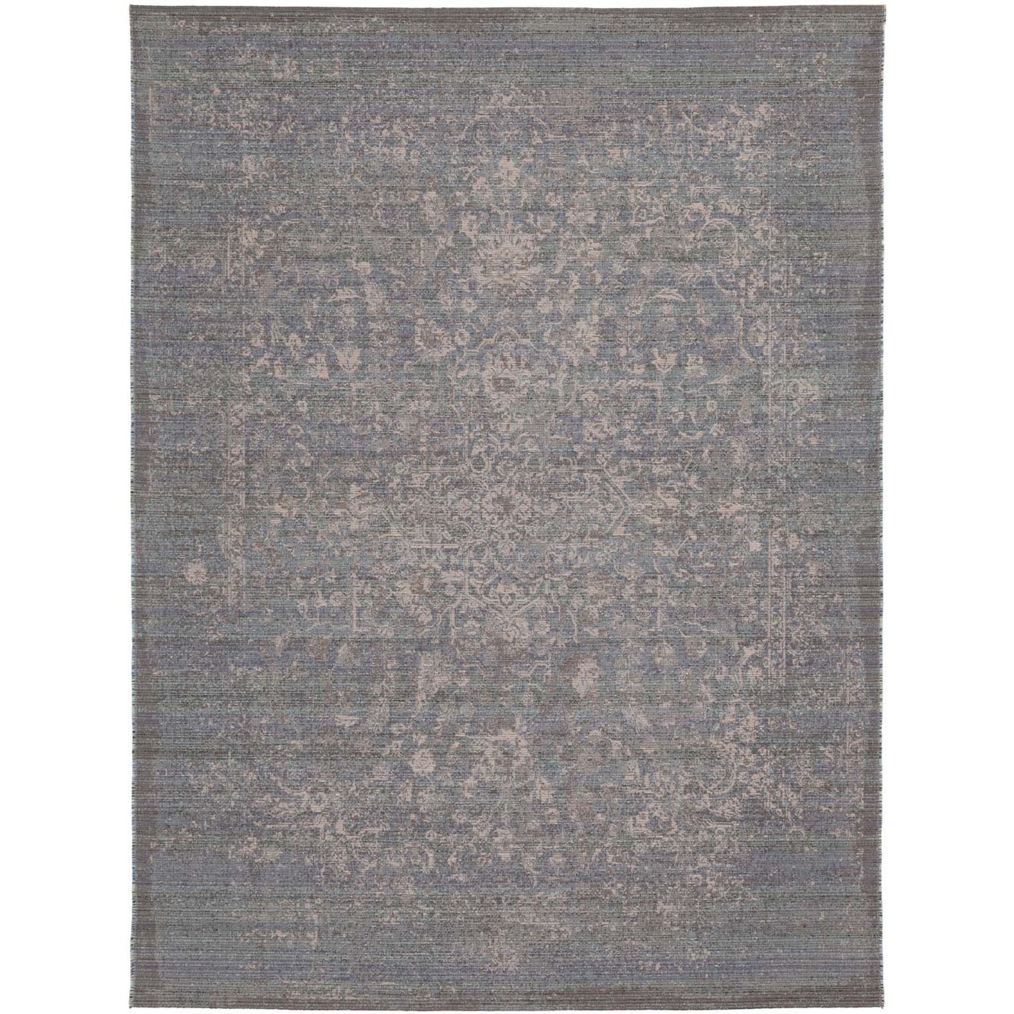 Ziba 52086 Kx500 Traditional Medallion Wool Rugs In Grey