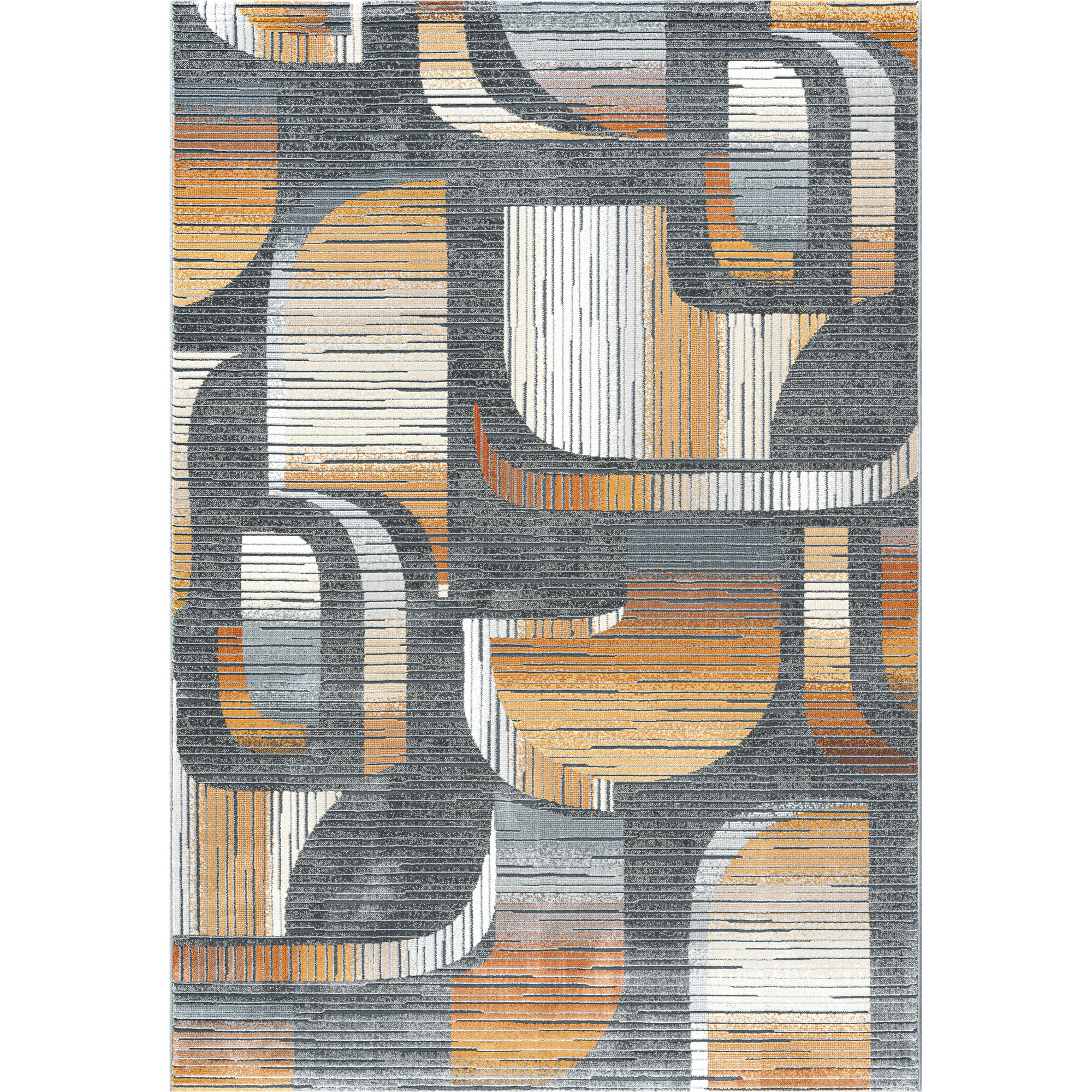 Canyon Geometric Modern Rug 52093 4848 In Grey