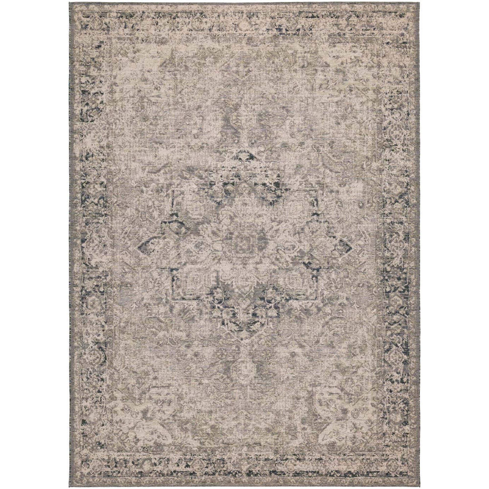 Ziba 52102 Mp400 Traditional Medallion Wool Rugs In Grey