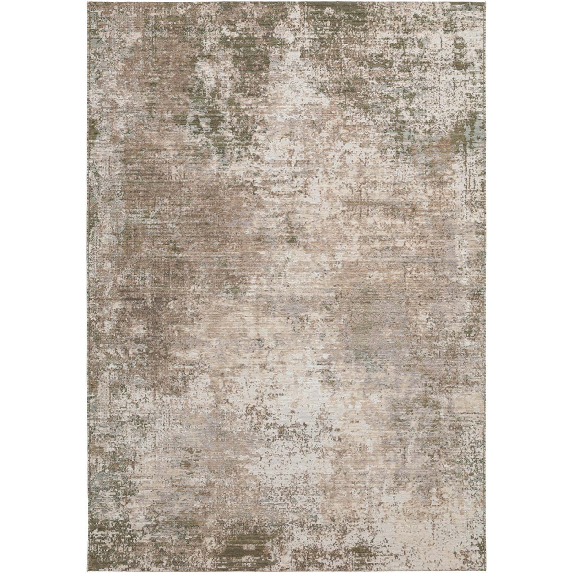 Ziba 52112 Qh114 Modern Abstract Wool Rugs In Green Grey