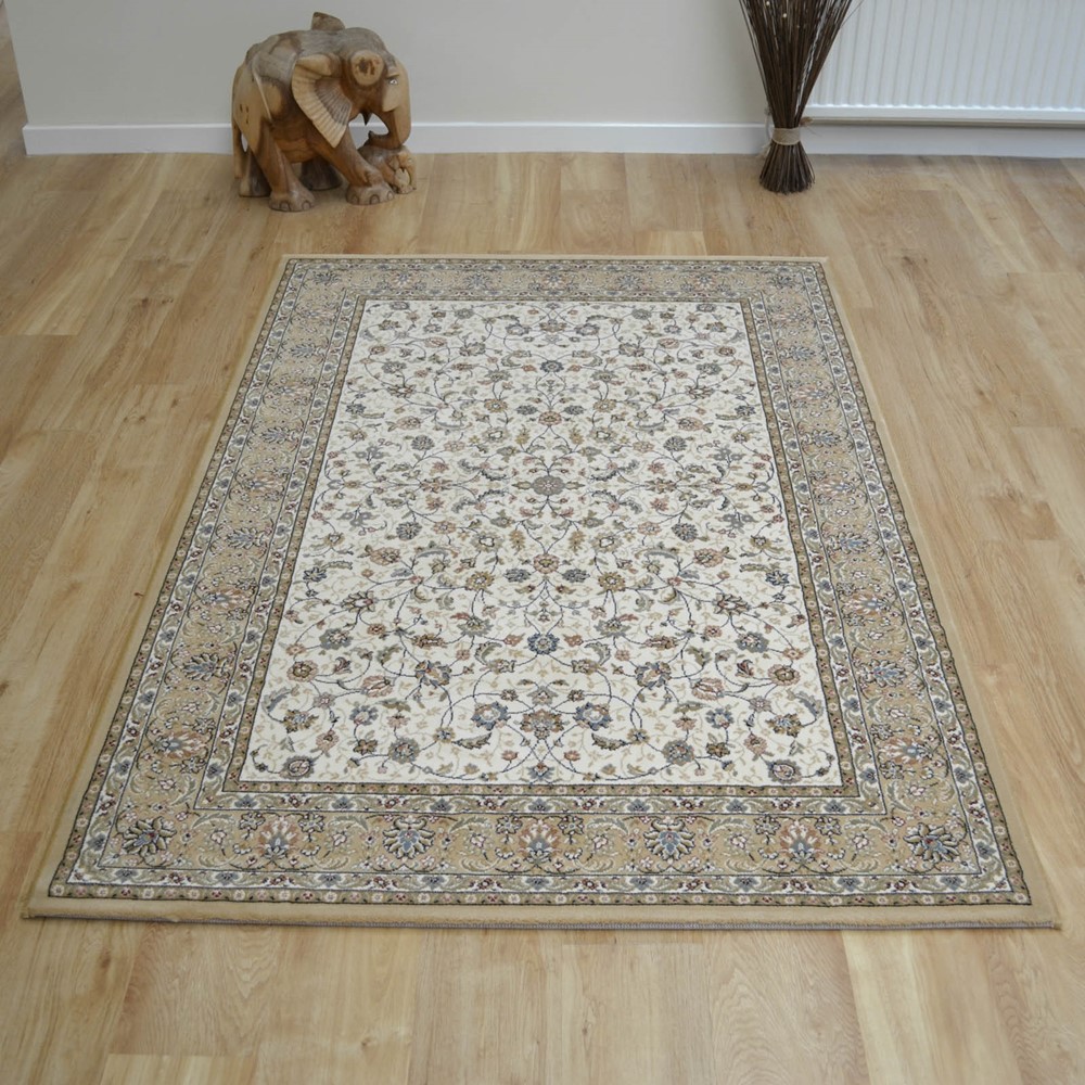 Da Vinci Traditional Bordered 57221 6424 Rugs in Beige