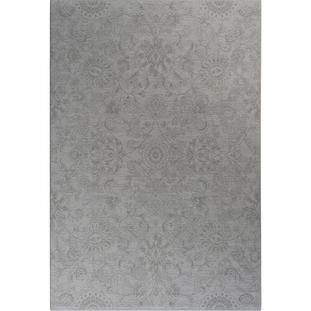 Oslo 59004 6565 Floral Textured Rugs in Cream White