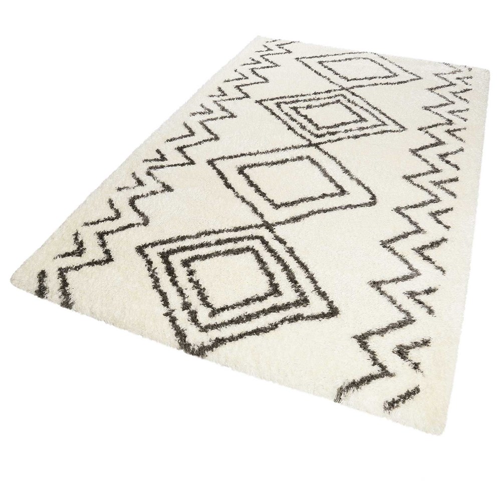 Boho and Scandic Yagour Rugs 5966 695 in White and Anthracite