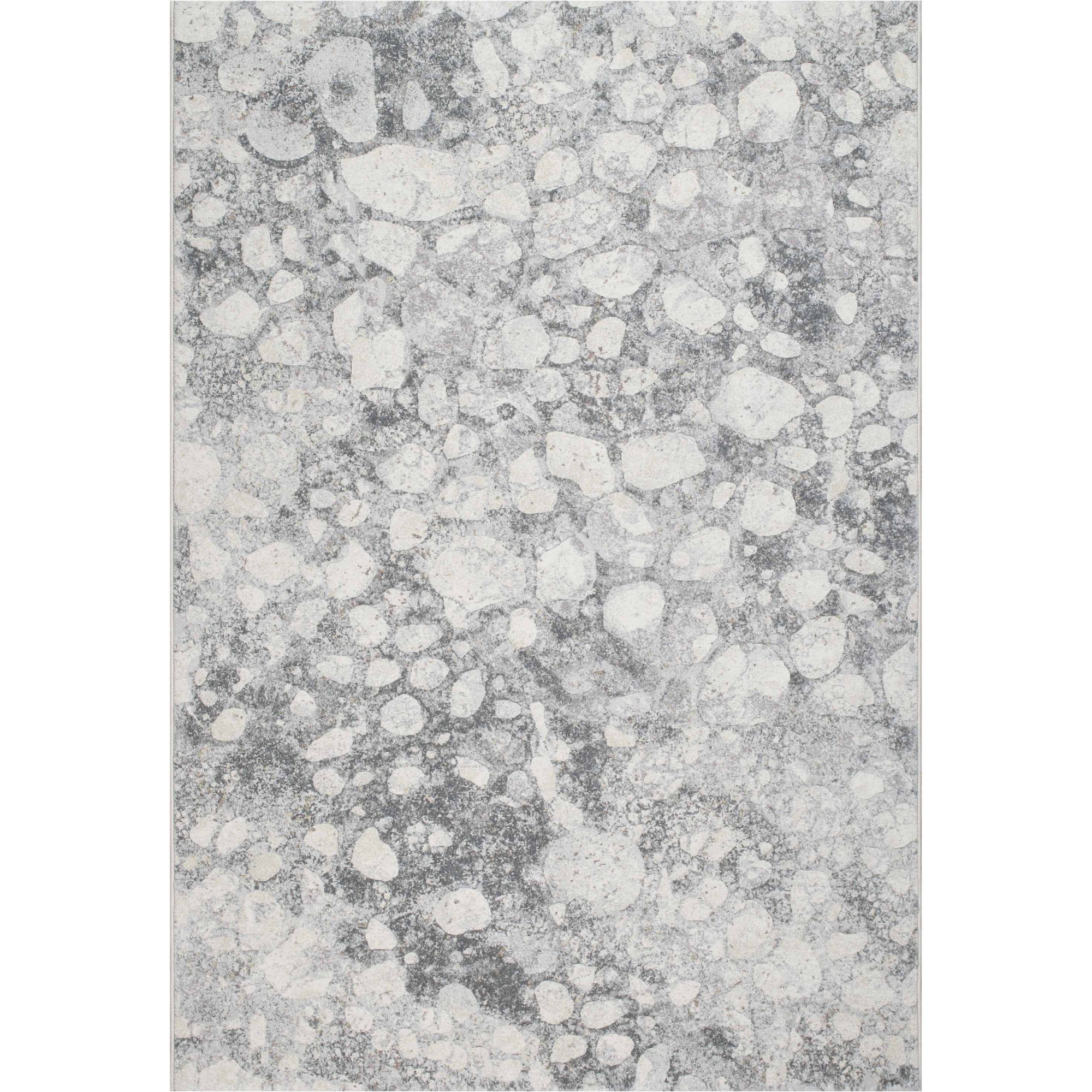 Galleria Modern Abstract Carved Pebbles Rugs 63579 4747 In Grey