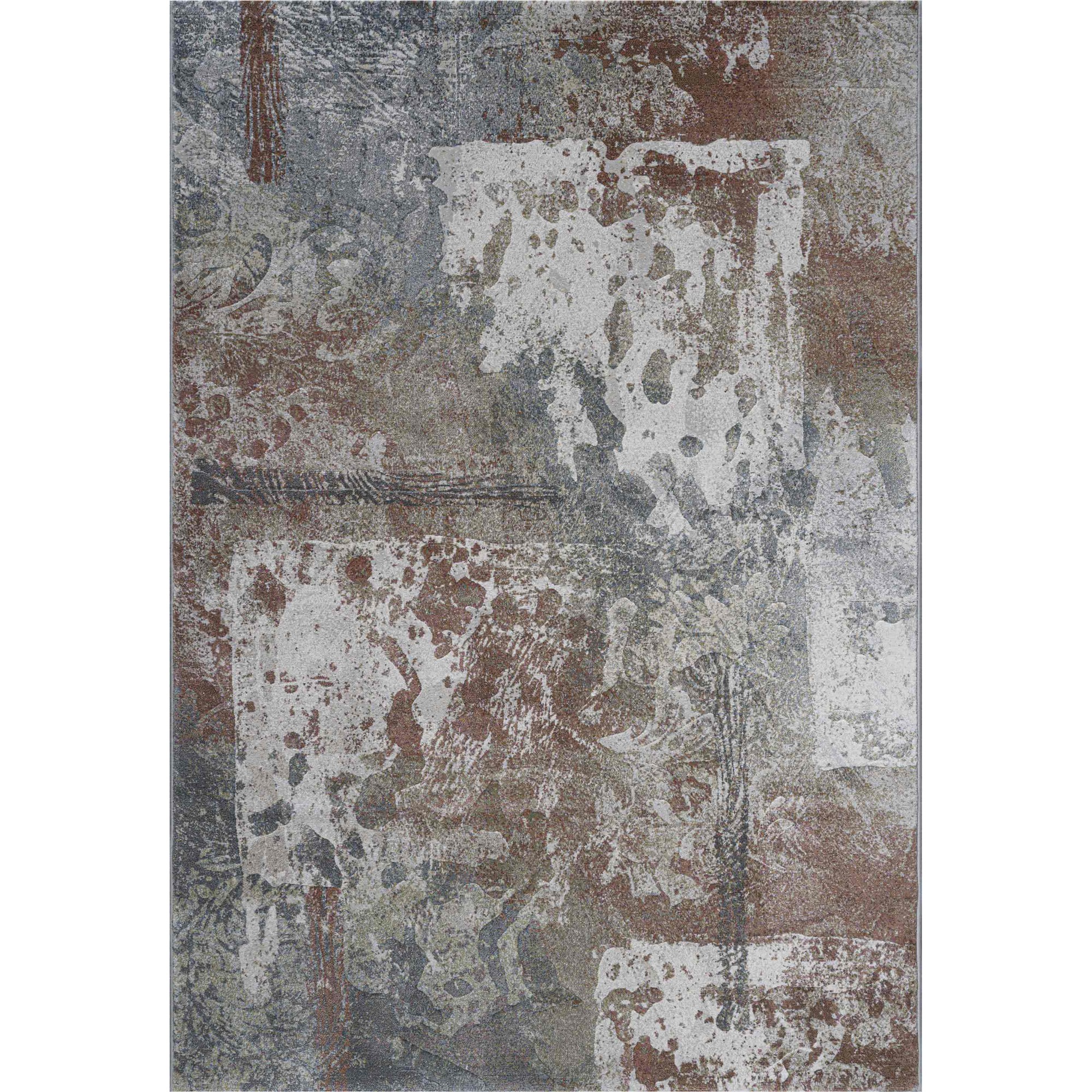 Galleria Modern Abstract Rugs 63765 6250 In Terracotta Orange