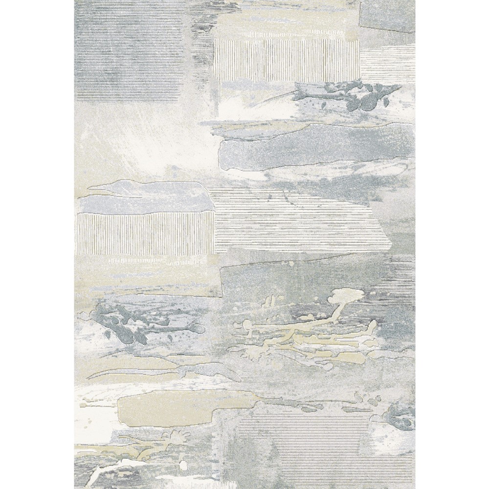 Galleria Modern Abstract Textured Rug 63813 6757 in Grey