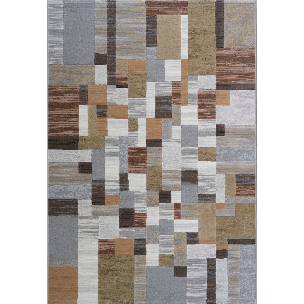 Galleria Modern Geometric Rugs 63817 9248 in Brown