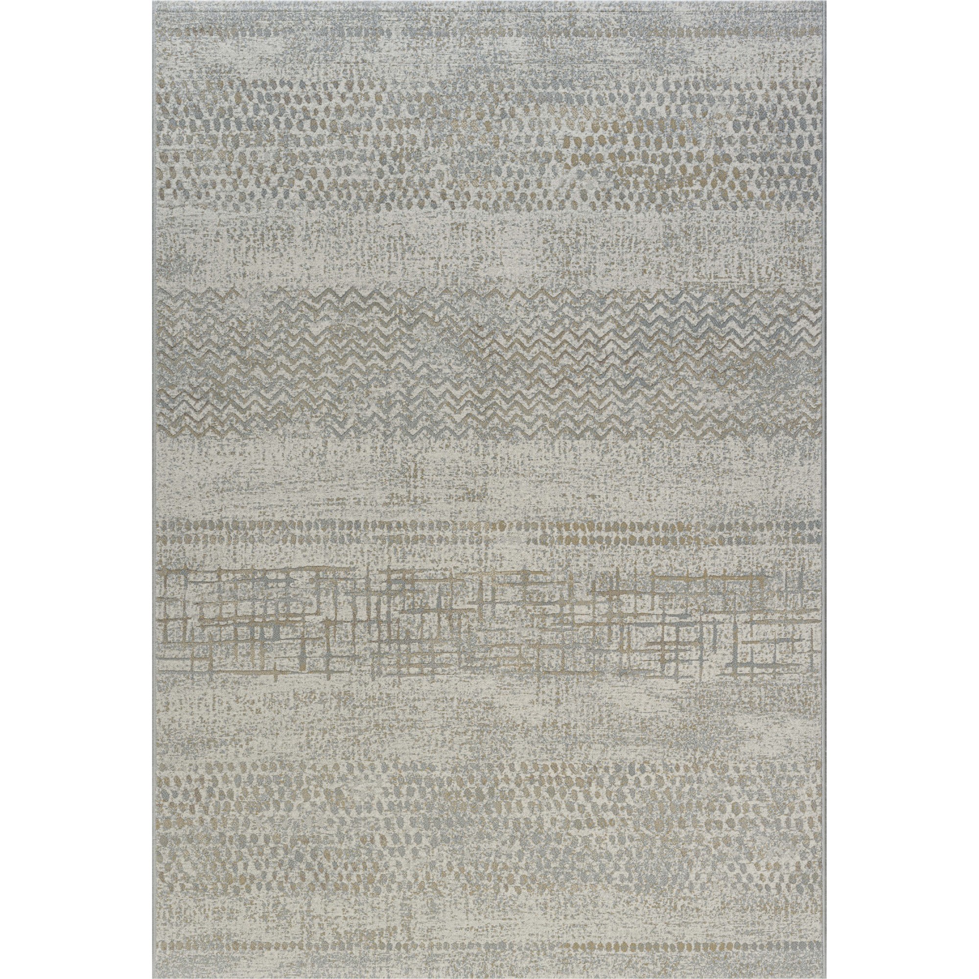 Galleria Modern Abstract Textured Rug 63857 9293 In Grey