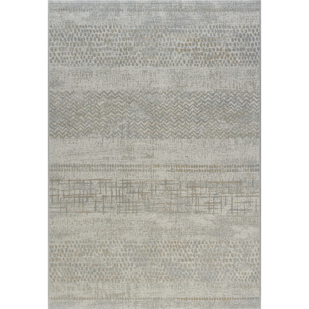 Galleria Modern Abstract Textured Rug 63857 9293 in Grey