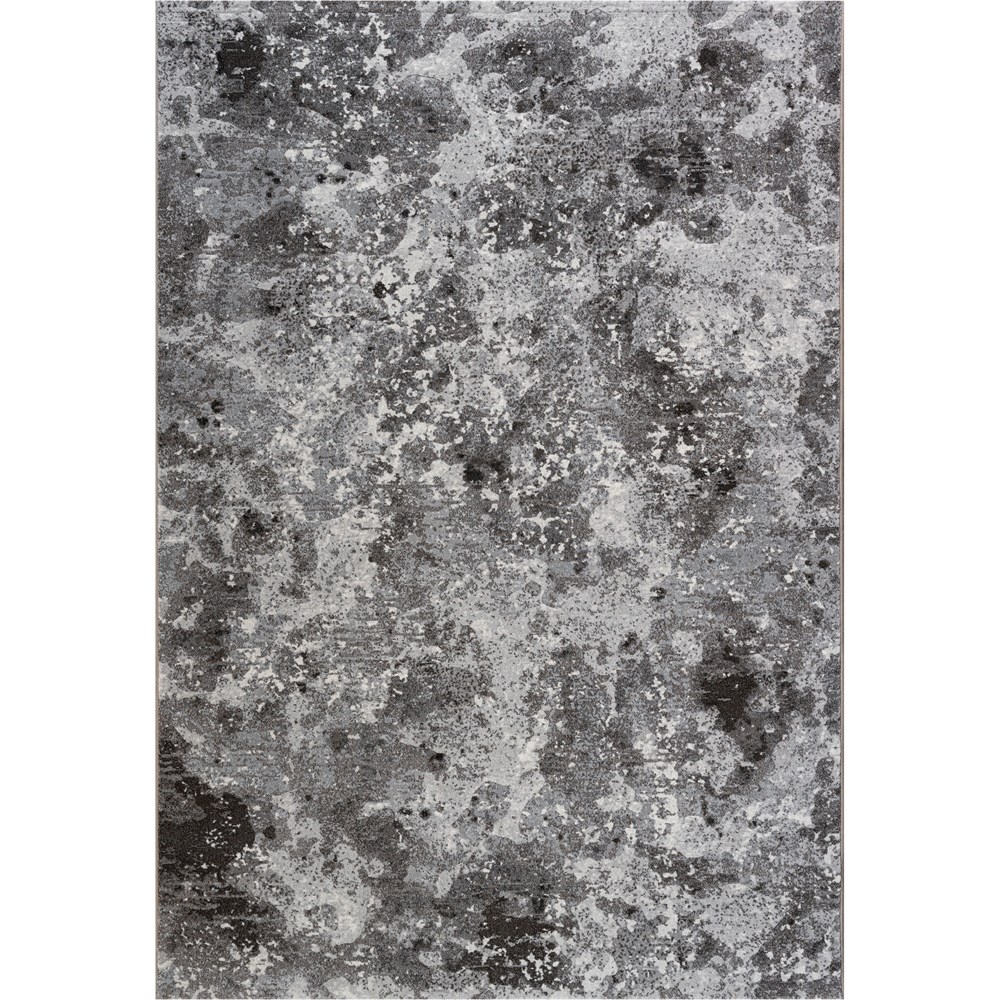 Galleria Modern Abstract Rugs 63872 6233 in Charcoal Grey