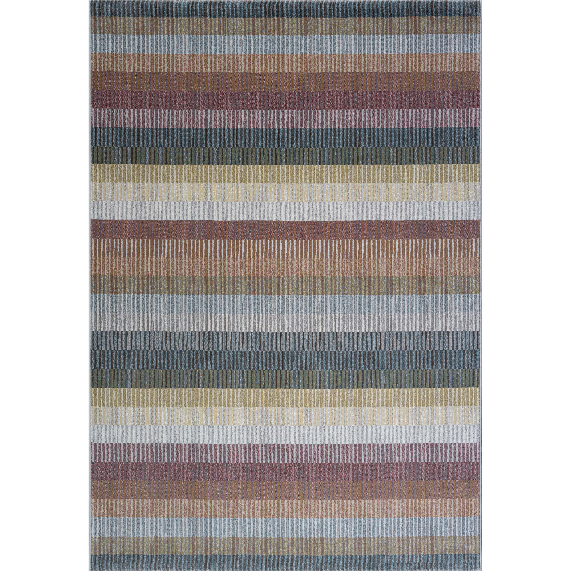 Galleria Modern Stripe Rugs 63909 7270 In Multi