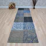 Shaggy blue rug