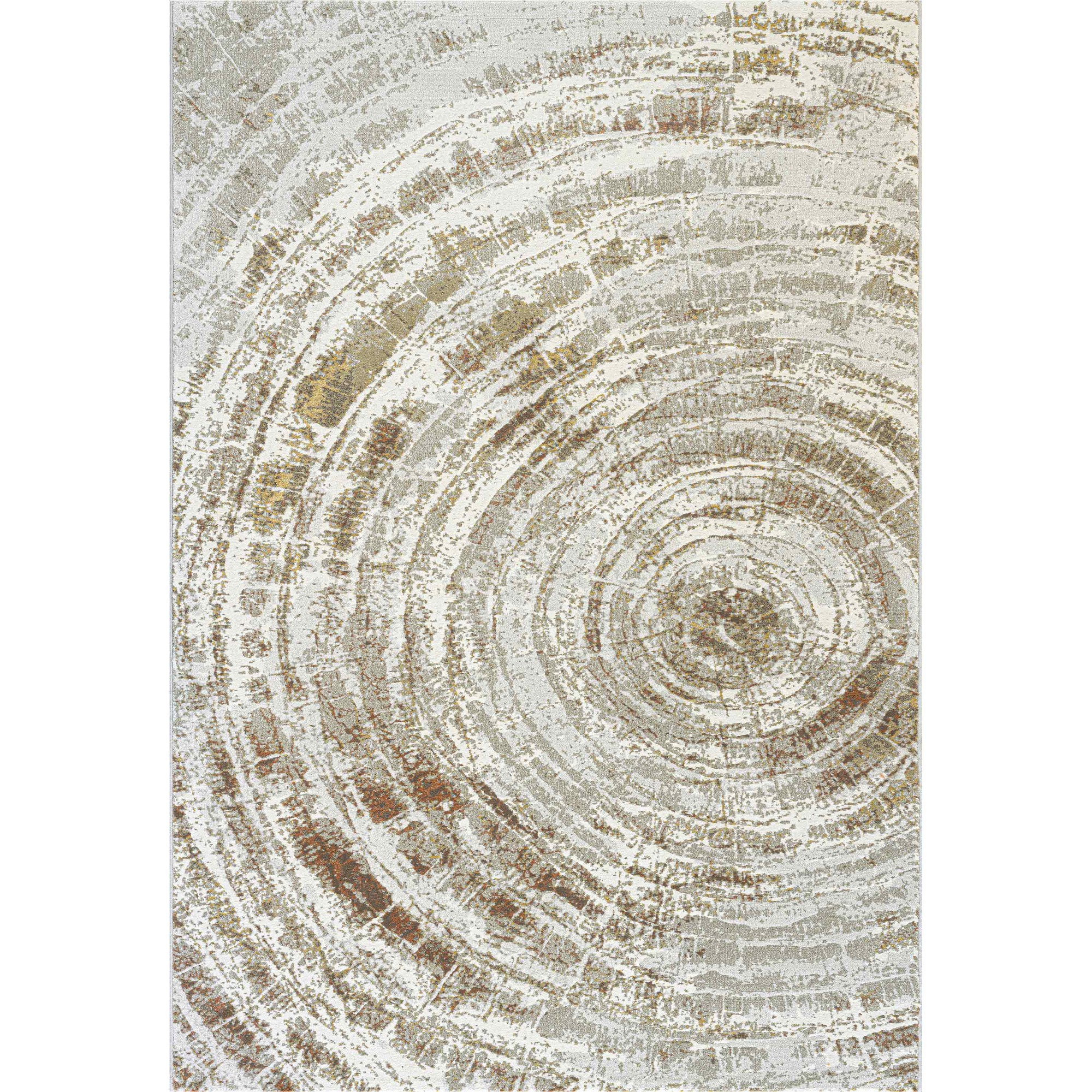 Quartz Modern Abstract Rugs 83014 1121 In Rust Orange