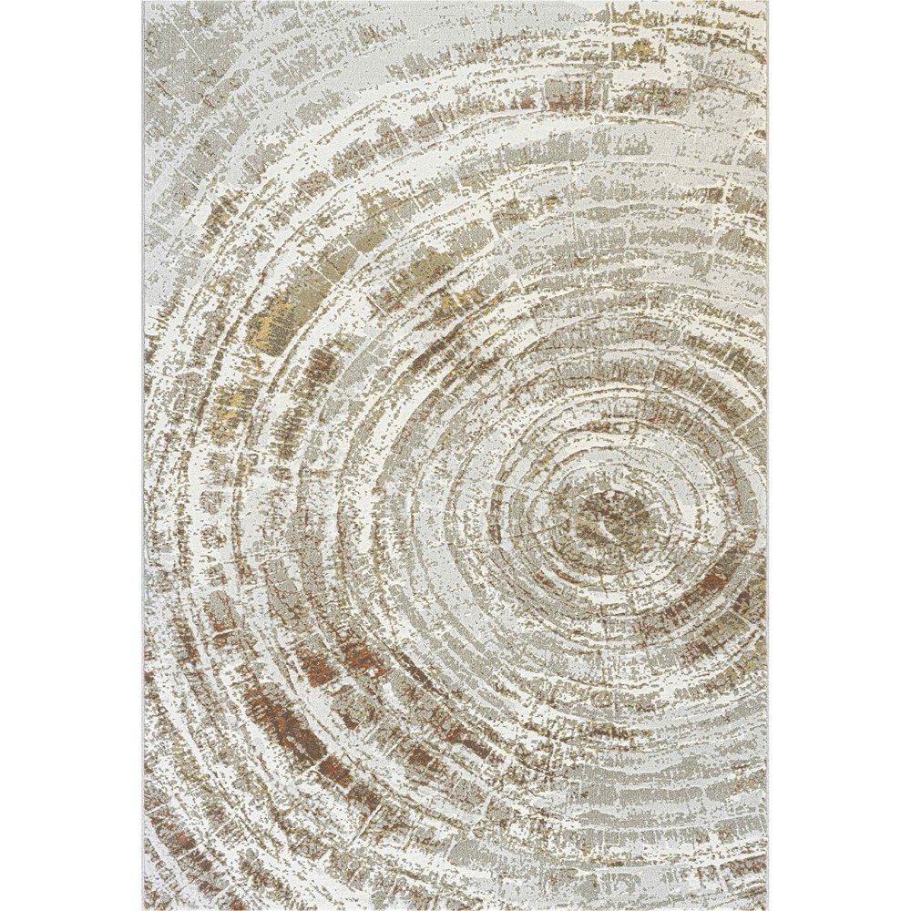 Quartz Modern Abstract Rugs 83014 1121 in Rust Orange