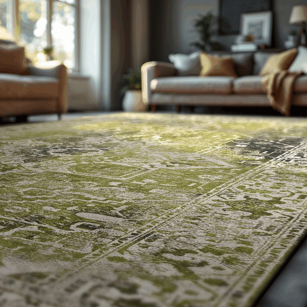 Louis De Poortere Antiquarian Tabriz Rugs 9645 in Olivewood