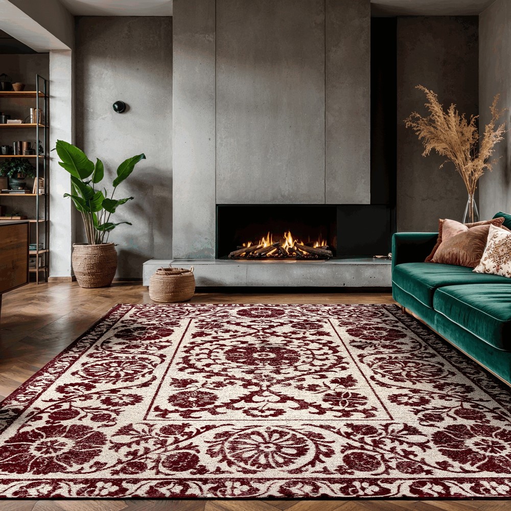 Louis De Poortere Antiquarian Suzani Rugs 9734 in Zephyr