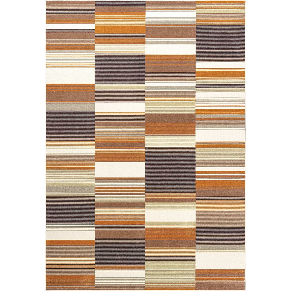 Paprika 97806 6111 Modern Geometric Striped Rugs in Brown