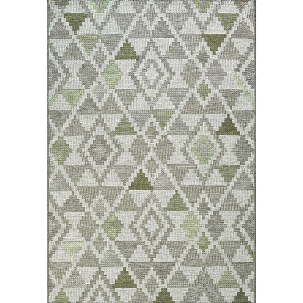 Brighton Flatweave Indoor Outdoor Rugs 98053 4024 in Grey Green