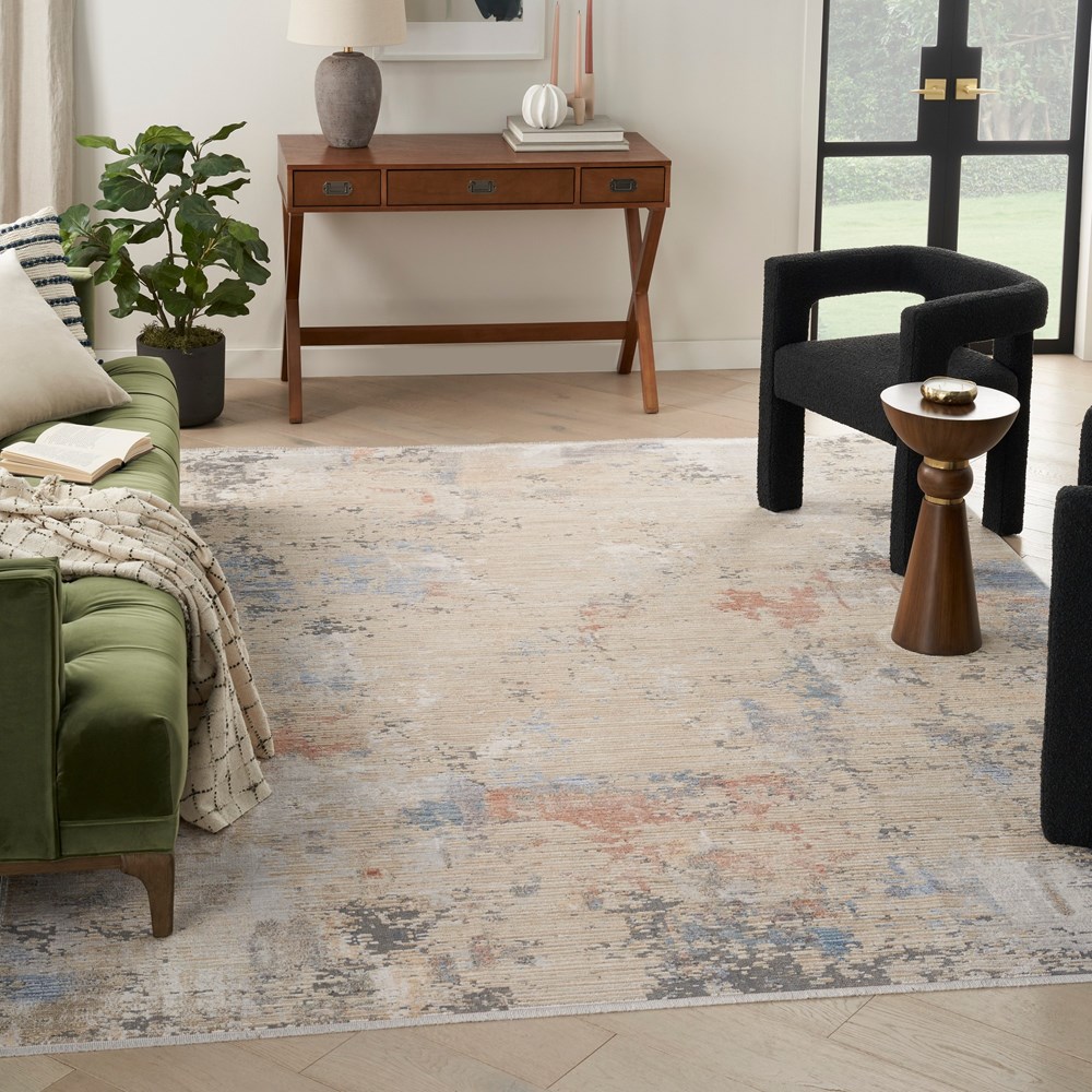 Abstract Hues ABH01 Rugs by Nourison in Beige Grey