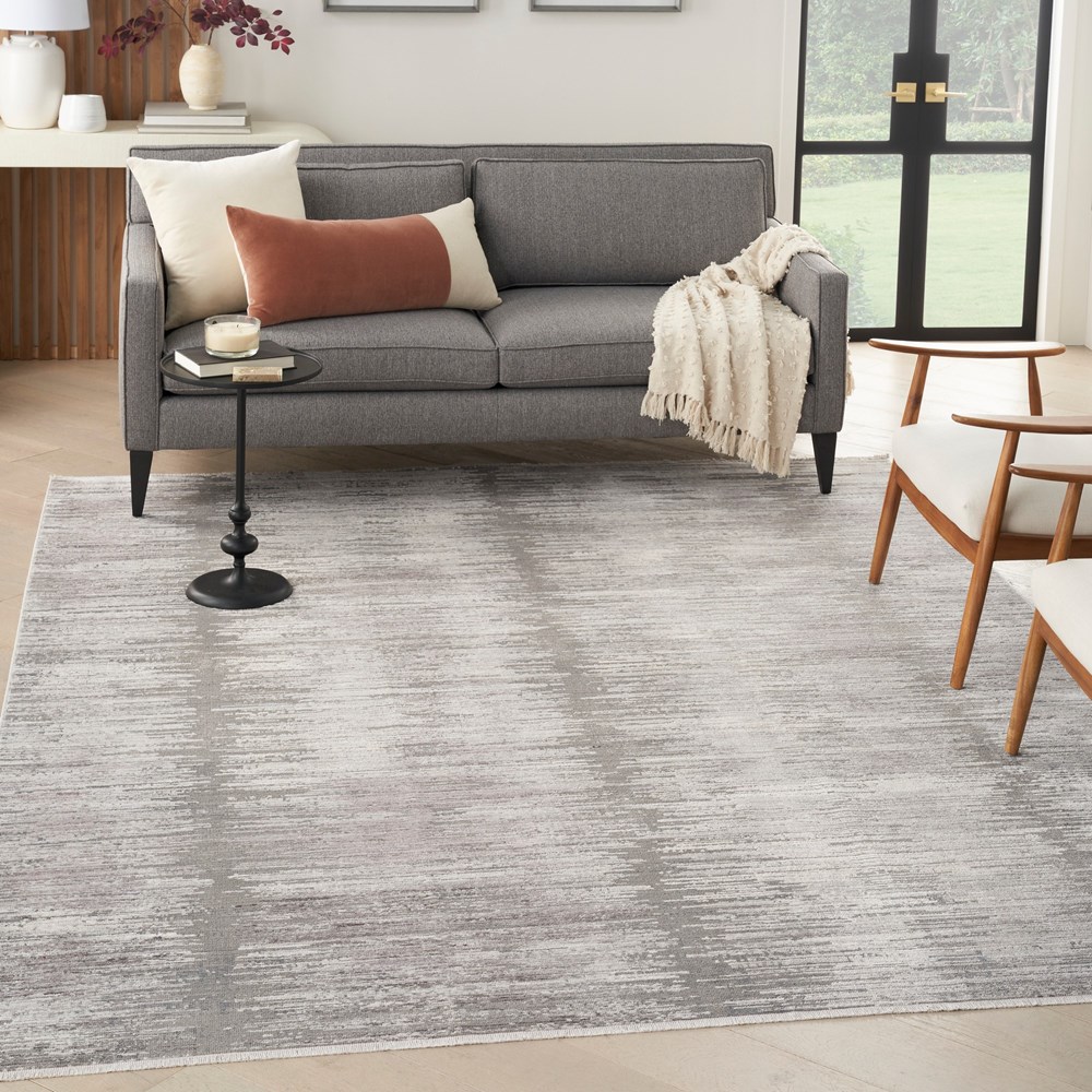 Abstract Hues ABH03 Rugs by Nourison in Grey White