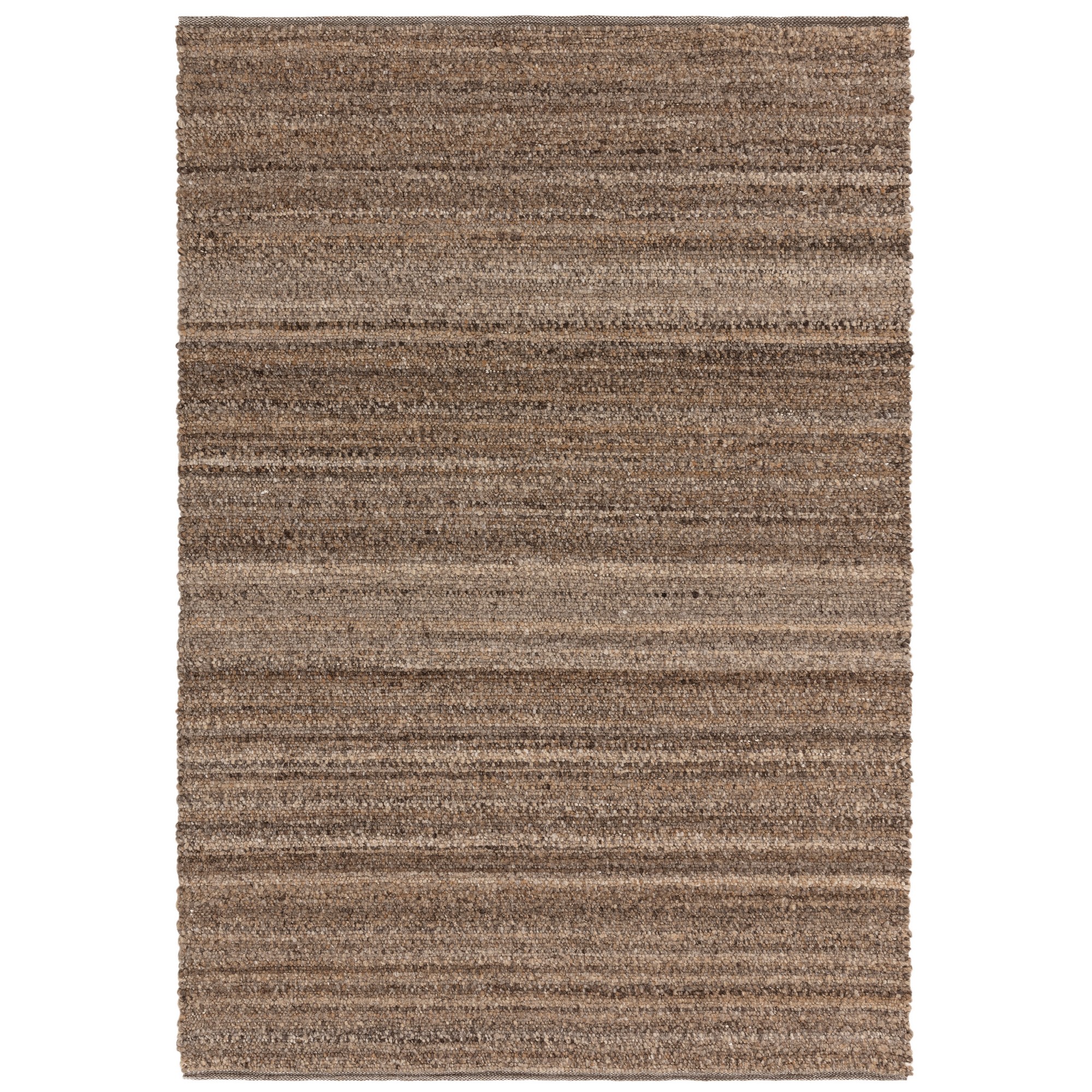 Abbus Modern Boucle Flatweave Rugs In Brown