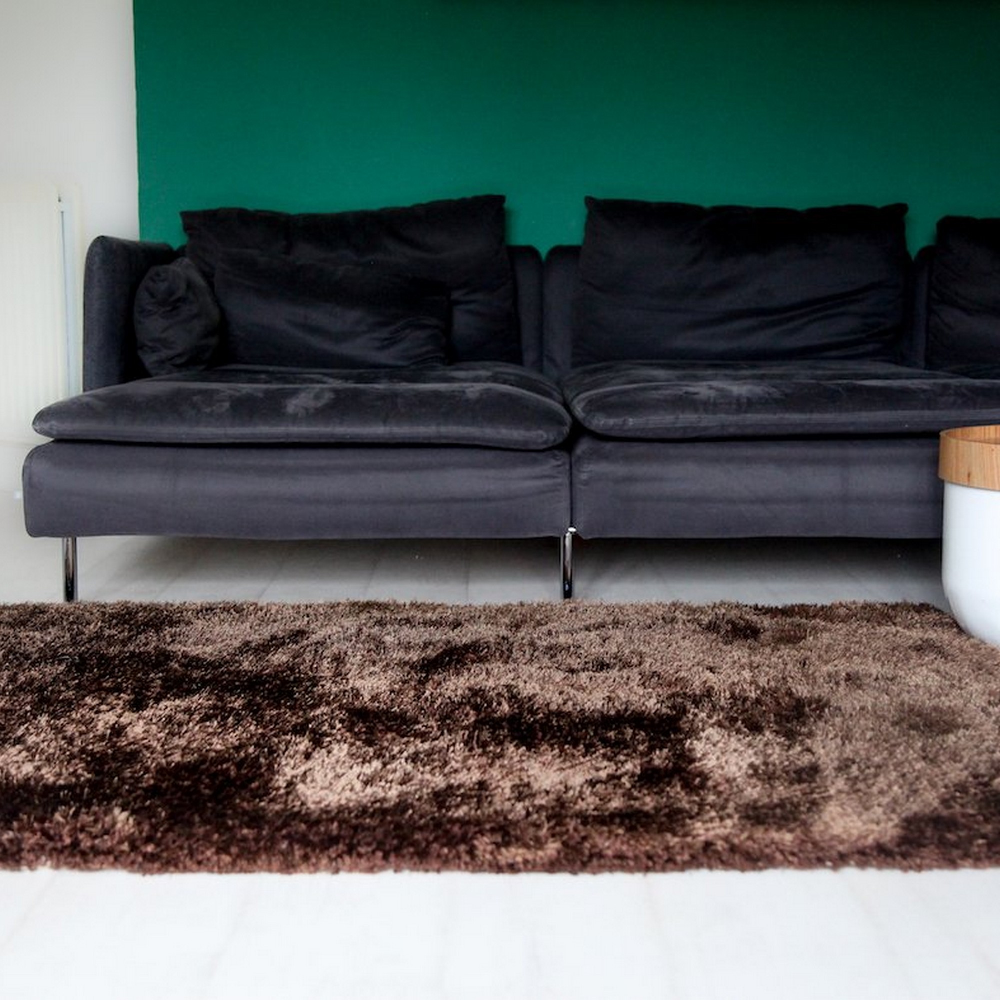 Aruba Shaggy Rugs In Bear Grey