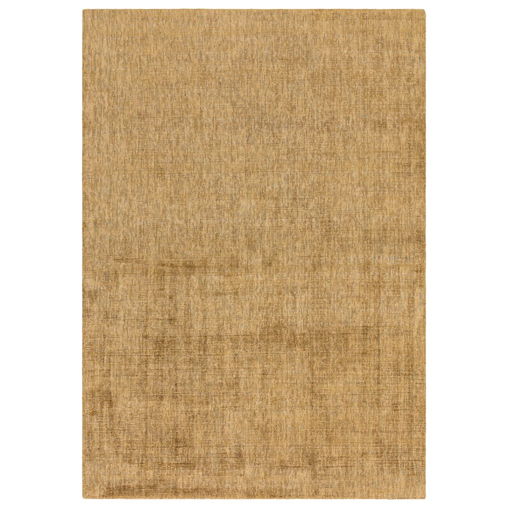 Aston Plain Viscose Rugs in Ochre Yellow