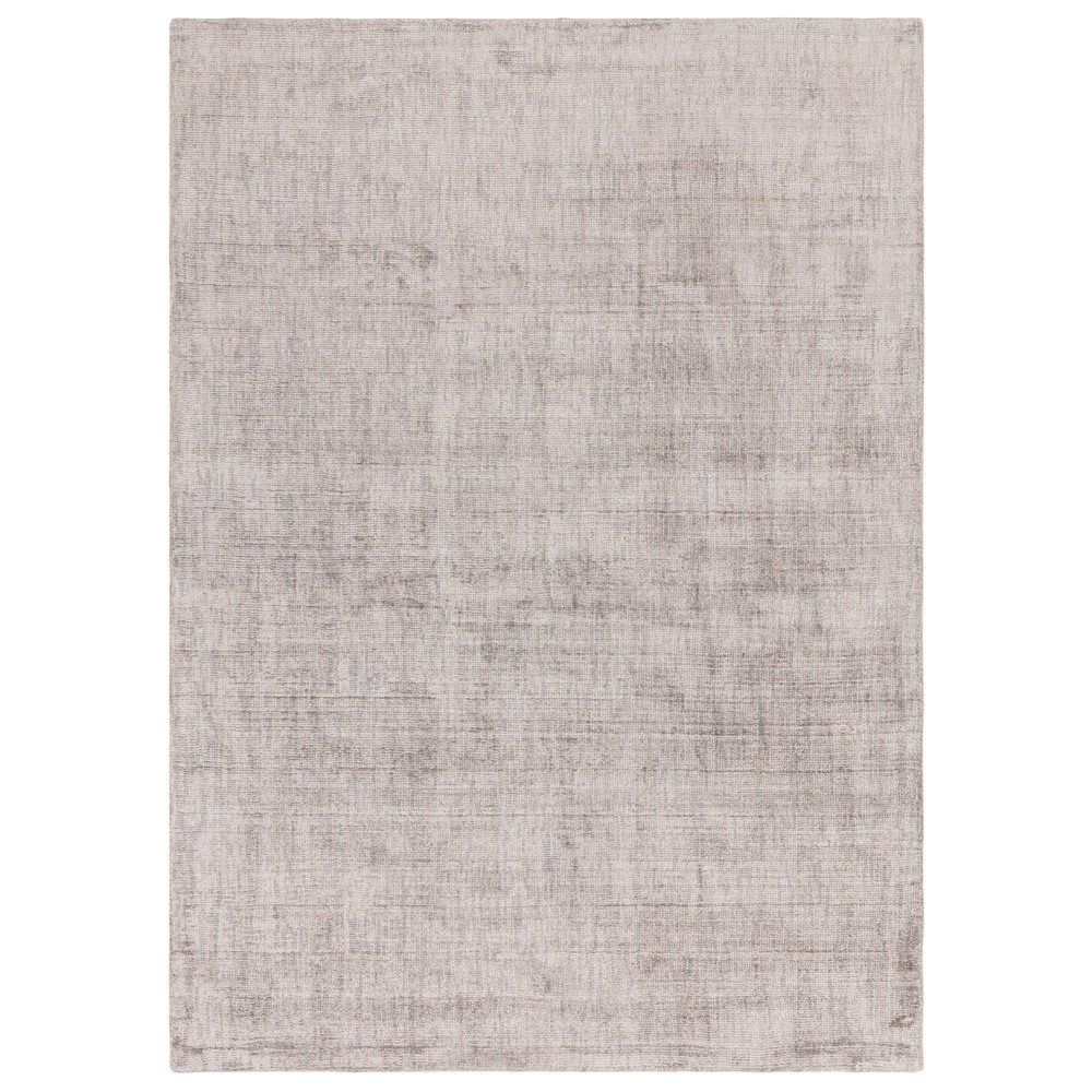 Aston Plain Viscose Rugs in Silver Grey