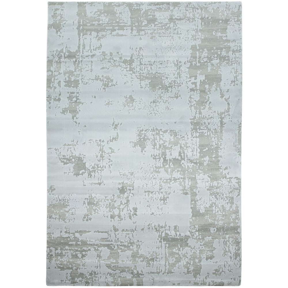 Astral Abstract Distressed Rugs in AS13 Silver Grey