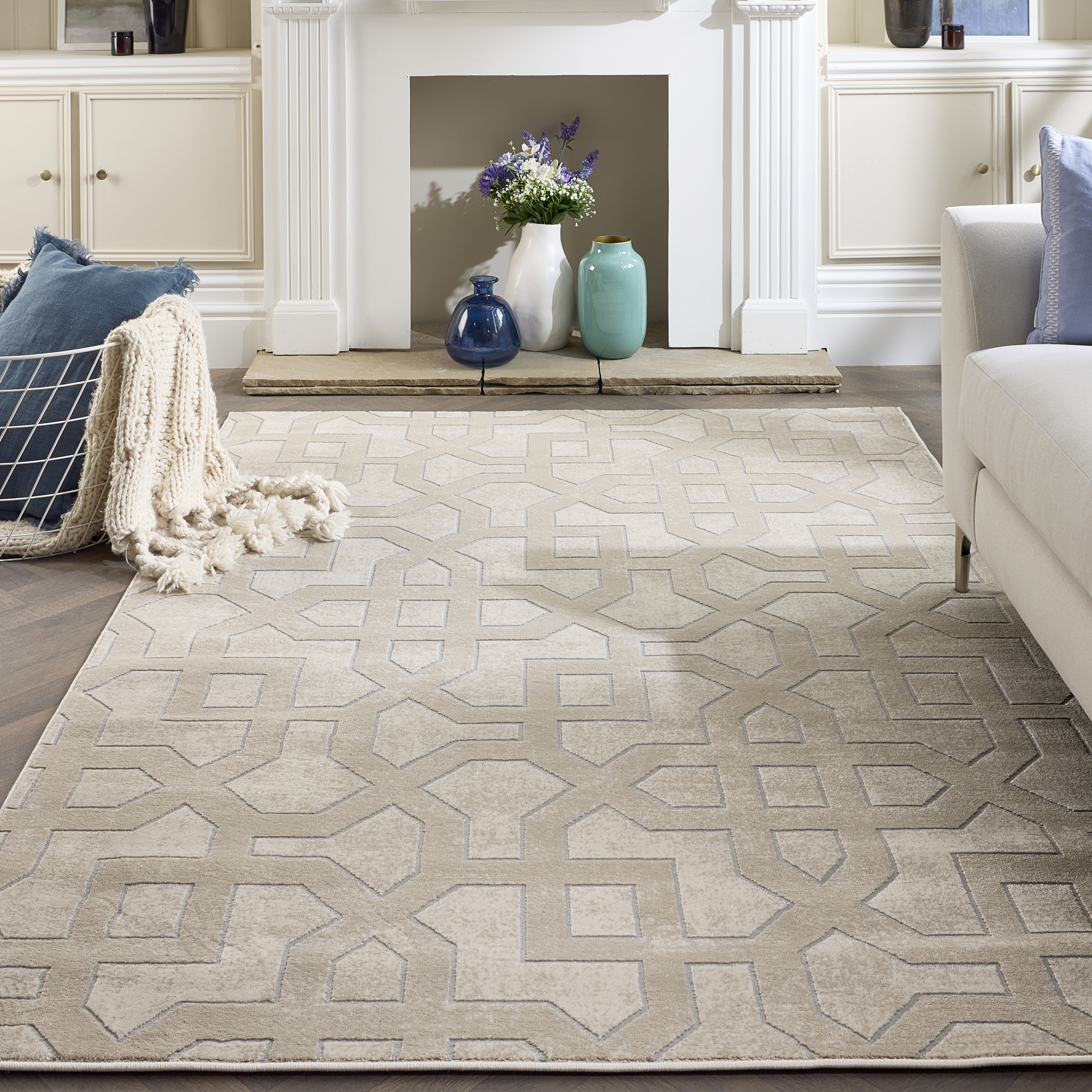 Origins Avanti Geometric Modern Rug In Natural