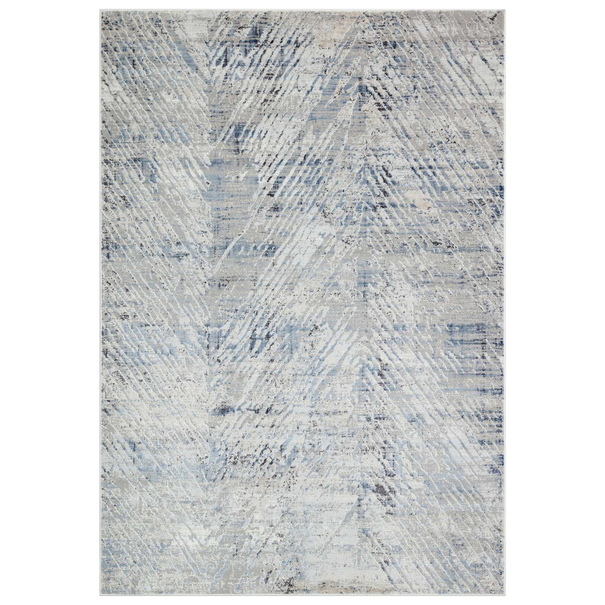 Modern Abstract Bazaro Rugs By Concept Loom Baz02 In Natural Blue